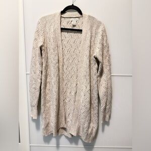 Ruby Moon Soft Cream Open-Front Cardigan